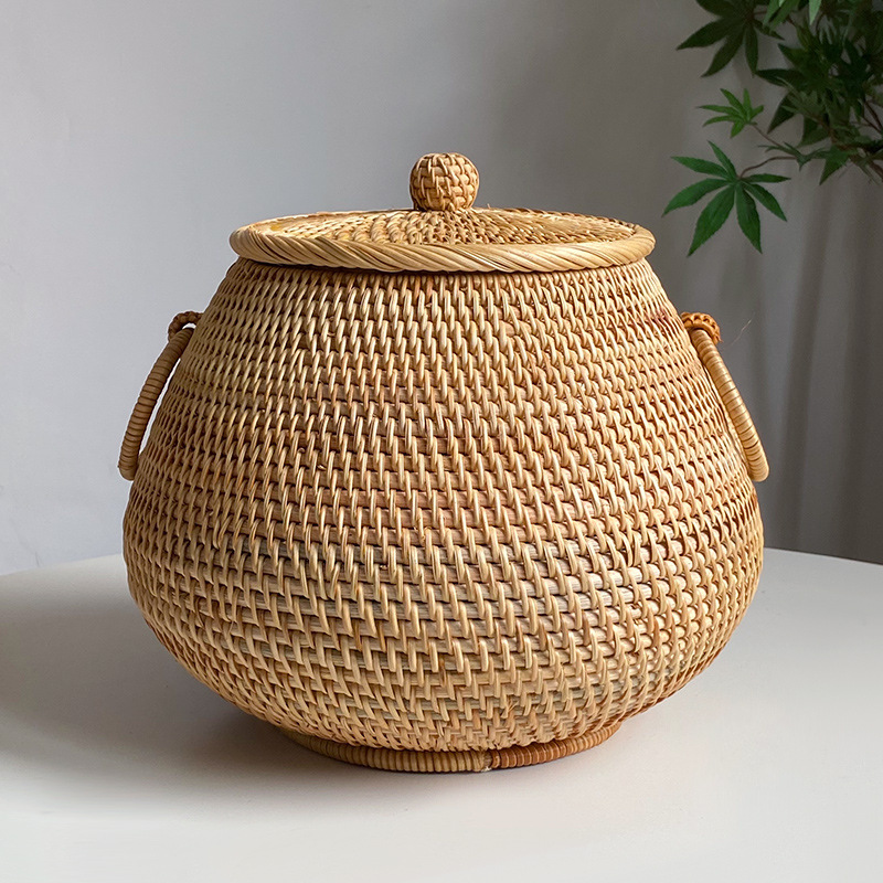 ベトナム純粋な手作り秋籐織りラウンドコーヒーテーブルデスクト - Coffee Tea Vietnam のレビューと価格