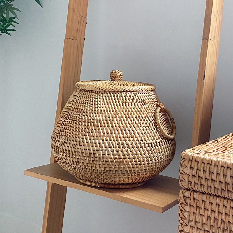ベトナム純粋な手作り秋籐織りラウンドコーヒーテーブルデスクト - Coffee Tea Vietnam のレビューと価格